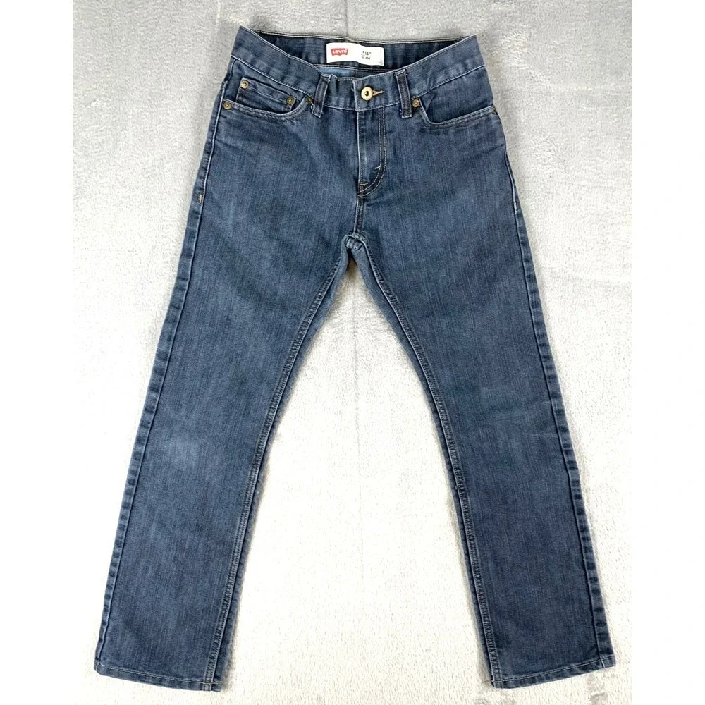 Levi's Jeans Boys 14 Reg Dark Blue Wash 511 Slim Fit Denim 5511-542